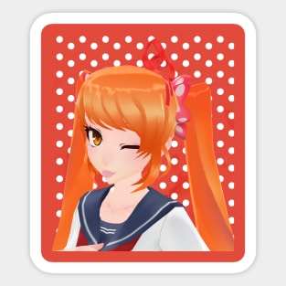 Winking Osana-Chan Art model by nyehnyehnyehmeow Sticker